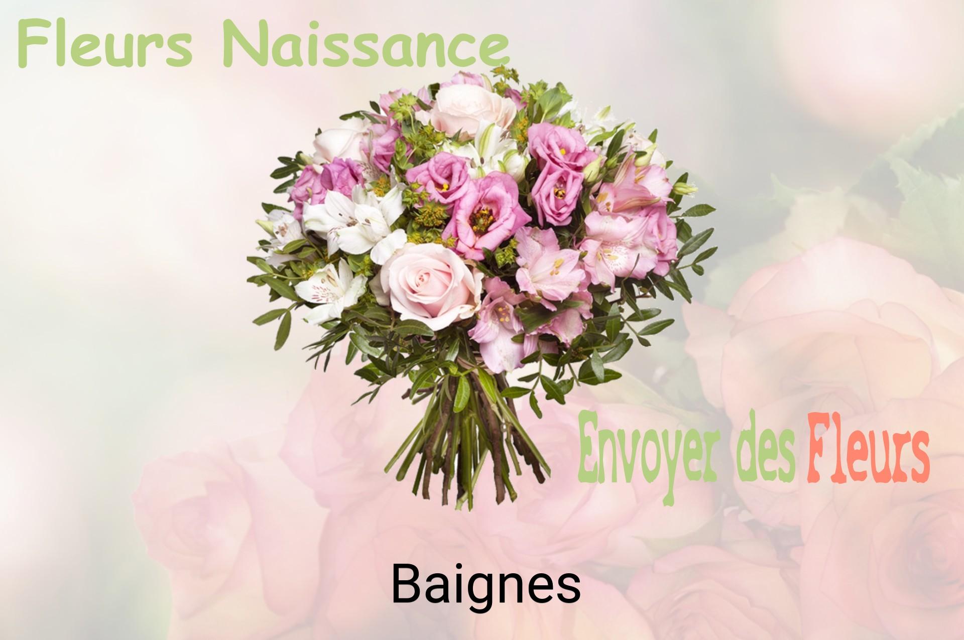 Bouquet de fleurs de naissance livré à Baignes
